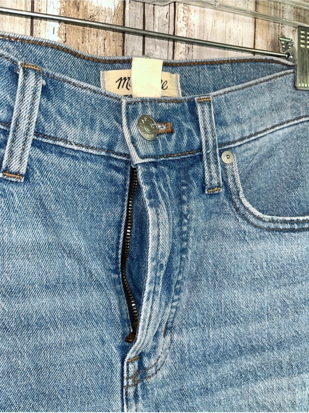 Madewell The Perfect Vintage Jean 26 High Rise Straight Distressed Raw Hem - Picture 5 of 8